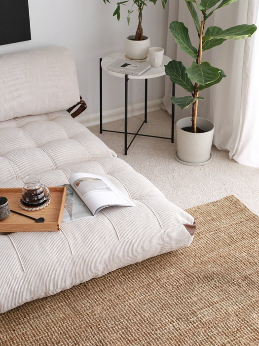 Atelier Del Sofa Fold Kadife 2 - Blanco